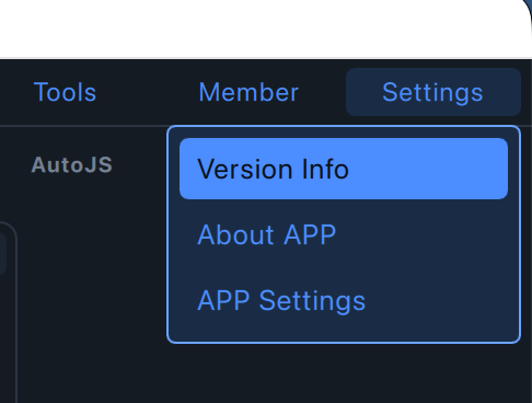 Open Settings and choose Version Info